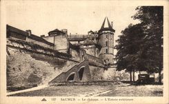 VINTAGE POSTCARD Saumur the Castle L Entered Exterieutre