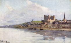 VINTAGE POSTCARD Saumur Edges of the Loire Castle