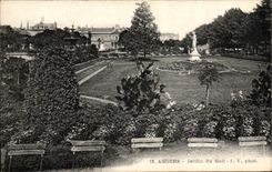 VINTAGE POSTCARD Angers Garden of the Email