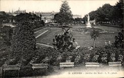 VINTAGE POSTCARD Angers Garden of the Email