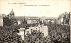 VINTAGE POSTCARD Clermont Ferrand the Place of Jaude