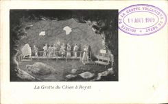 VINTAGE POSTCARD the Cave of the Dog has volcanic Royat Grotte Volcan