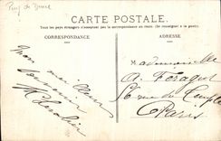 VINTAGE POSTCARD De Royat I Send his Flowers Woman to You