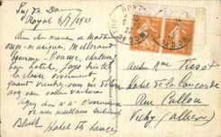 VINTAGE POSTCARD To remember Royat