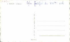 VINTAGE POSTCARD Royat L Church