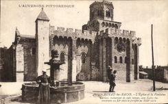VINTAGE POSTCARD Royat Les Bains L Church And the Fountain nice shot