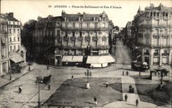 VINTAGE POSTCARD Angers Places Rallying And Street D Alsace