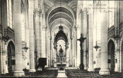 VINTAGE POSTCARD Angers Church Notre Dame L interior