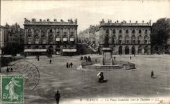 CPA Nancy La Place Stanislas Vers Le Theatre 