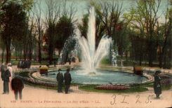 CPA Nancy La Pepiniere Le Jet D Eau 