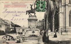 CPA Nancy Place St Epvre Statue de Rene II