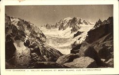 VINTAGE POSTCARD Chamonix White Valley And Mont Blanc Seen Of Couverecle