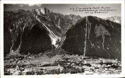 VINTAGE POSTCARD Chamonix Mont Blanc View Teleferic and Brevent