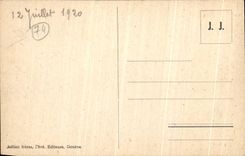 VINTAGE POSTCARD Chamonix Glacier of Let us work