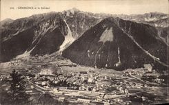VINTAGE POSTCARD Chamonix and Brevent