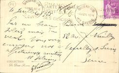 VINTAGE POSTCARD Chamonix Hotels And Chalets Collar Of Montets and glacier of the Turn