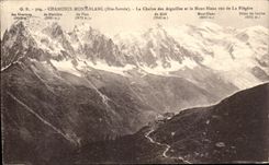 VINTAGE POSTCARD Chamonix Mount Blanc the Flegere Chain