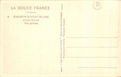 VINTAGE POSTCARD Chamonix Mont Blanc View