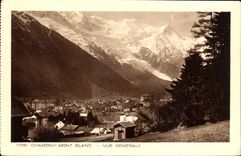 VINTAGE POSTCARD Chamonix Mont Blanc View