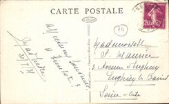 VINTAGE POSTCARD Chamonix Mont Blanc Plane Teleferic Pratz Brevent