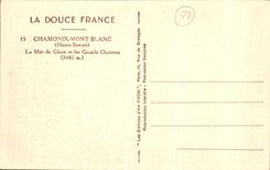 VINTAGE POSTCARD Chamonix Mont Blanc Sea of Ice and Large Charmoz