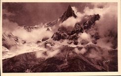 VINTAGE POSTCARD Chamonix Mont Blanc L Switches Thick Sight of the terrace of Montenvers