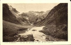 VINTAGE POSTCARD Chamonix Valley De Berard And Col De Chalenton