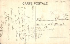 VINTAGE POSTCARD Chamonix Seen from of the top of Mont Blanc