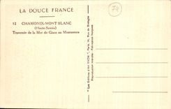 VINTAGE POSTCARD Chamonix Mont Blanc Crossed of the Sea of Ice in Montenvers