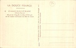 VINTAGE POSTCARD Chamonik Mont Blanc Massif of L switches the Thick one seen path leading to the sea of ice