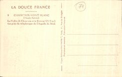 VINTAGE POSTCARD Chamonik Mont Blanc the Valley of Chamonix and Brevent seen from of the cable car of L switches South