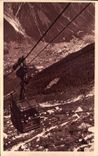 VINTAGE POSTCARD Chamonik Mont Blanc the Valley of Chamenix and the Teleferic of L switches South
