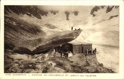 La POSTAL Chamonix Mont Blanc de la VENDIMIA bisela la tapa y el jardin de Talefre