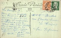 VINTAGE POSTCARD Chamonix View and Mont Blanc