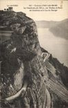 VINTAGE POSTCARD Surroundings D Aix Les Bains Chambotte Rock the Road of Chindrieux and the lake of Le Bourget