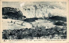 VINTAGE POSTCARD Avanchers Sports D Winter Solid mass of the Strike Head