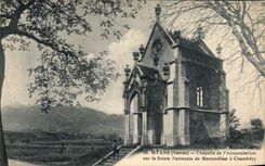 VINTAGE POSTCARD Myans Chapelle of L Annunciation on the Trunk road of Montmelian has Chambery