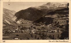 VINTAGE POSTCARD Seez and the small Saint Bernard