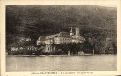 VINTAGE POSTCARD Abbey D Hautecombe the monastery Seen from of the lake