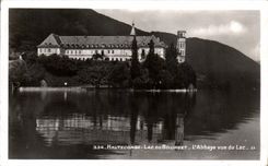 VINTAGE POSTCARD Abbey D Hautecombe Lake Of Le Bourget Abbey seen of the lake
