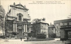 VINTAGE POSTCARD Chambery Sainte the Vault Holy Shroud was demounting in 1452 there