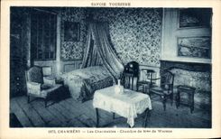 VINTAGE POSTCARD Chambery Charmettes Room of Mrs  de Warens