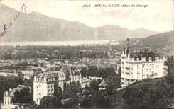 VINTAGE POSTCARD Aix les Bains Lake of Le Bourget