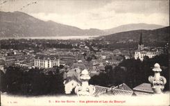 VINTAGE POSTCARD Aix les Bains View and Lake Of Le Bourget