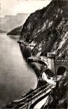 VINTAGE POSTCARD Aix les Bains tunnel of Innocent Saint and rocks of Brison