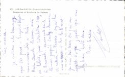 VINTAGE POSTCARD Aix les Bains tunnel of Innocent Saint and rocks of Brison