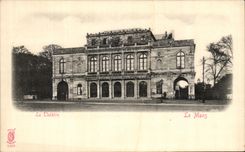 VINTAGE POSTCARD Mans the theater