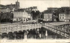 VINTAGE POSTCARD Mans the Bridge in X Tram