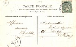 VINTAGE POSTCARD Creusot Boulevard of the Guide and Town hall