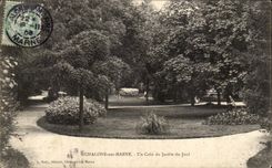 VINTAGE POSTCARD Trawl net On the Marne a Corner Of the Garden Of Jard